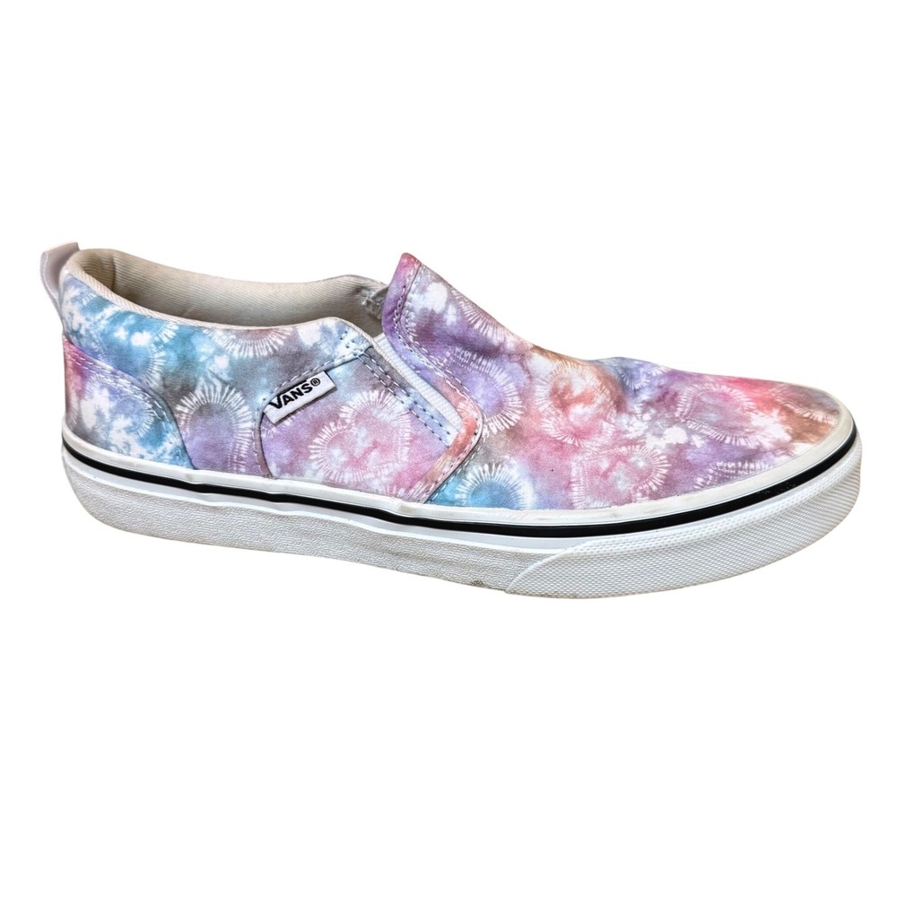 Vans Asher Heart Slip-On Tie Dye Multi Color Skate‎ Shoes US Missy 5.0 500714